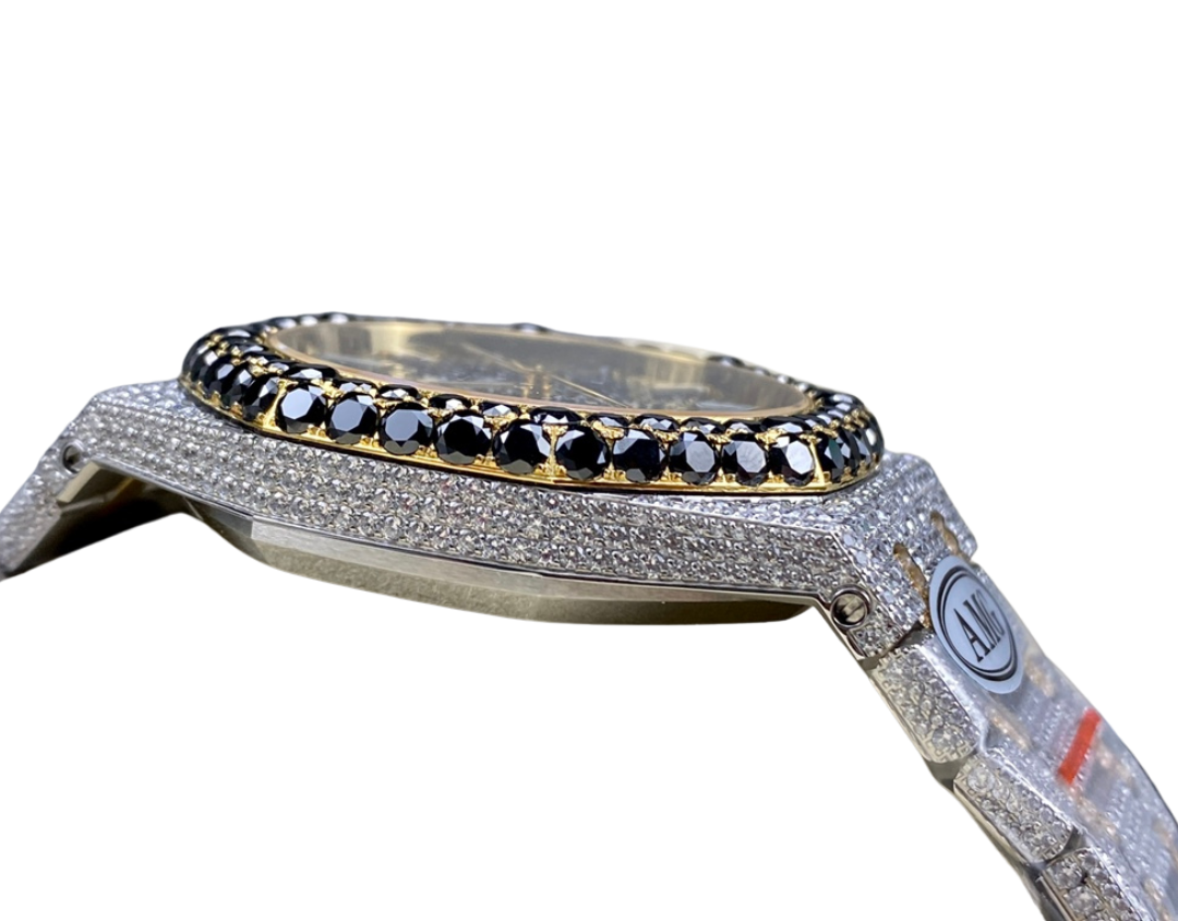 Royal Oak 15400 – Fully Iced Out (Black, Gold & Silver Tones)