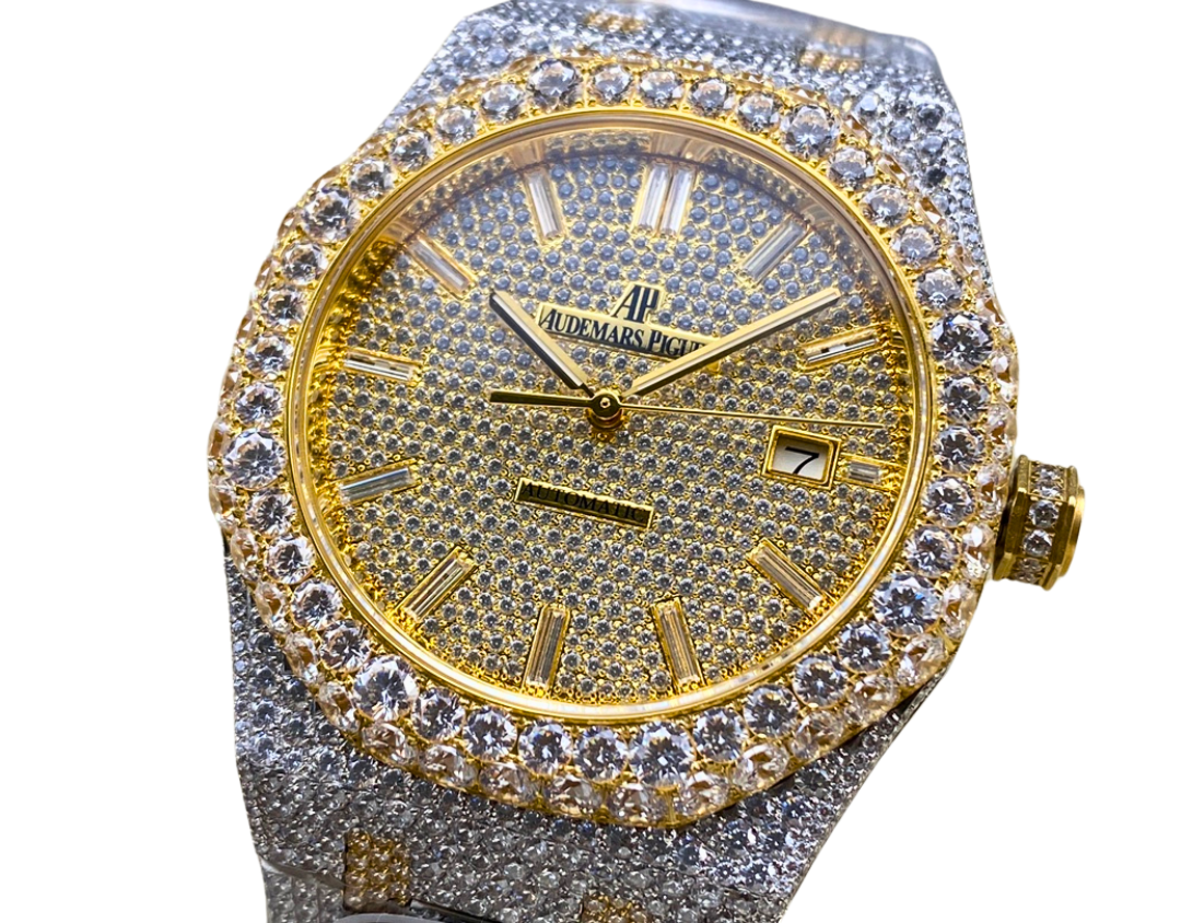 Royal Oak 15400 – Fully Iced Out (Gold & Diamond Silver)