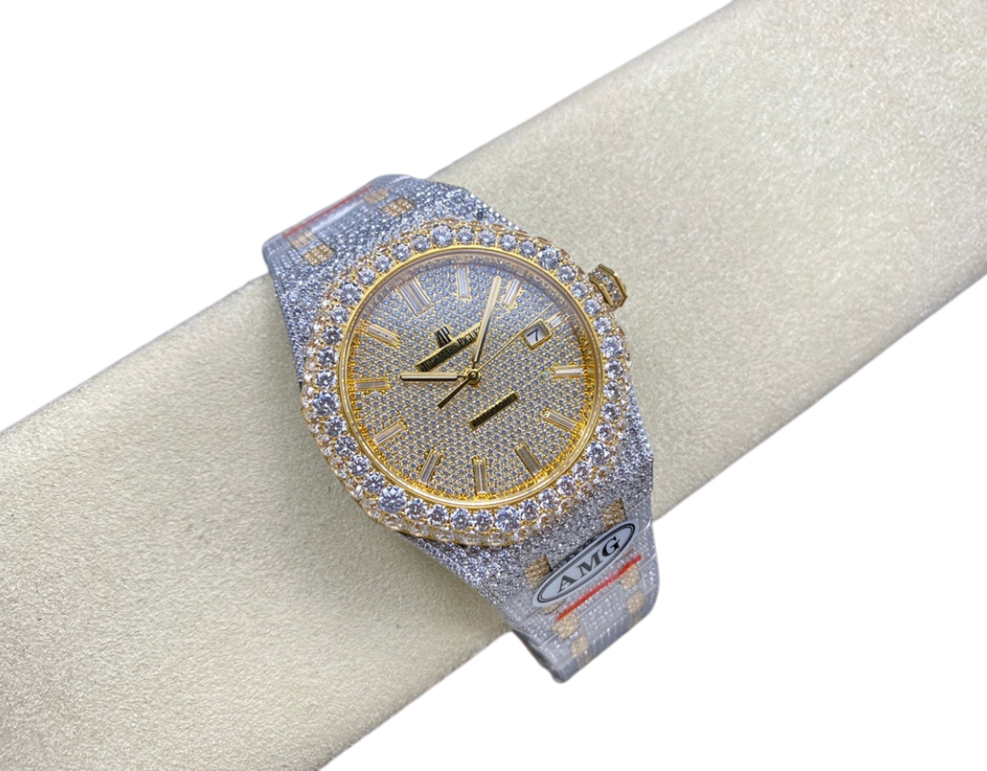 Royal Oak 15400 – Fully Iced Out (Gold & Diamond Silver)
