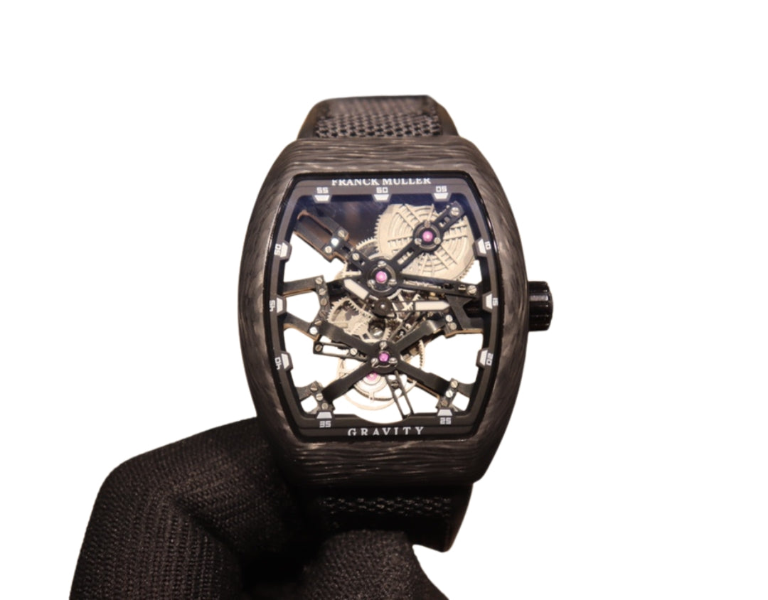 44MM Luminous Hollow-Frame Mechanical Watch – Advanced Fiber Case Design