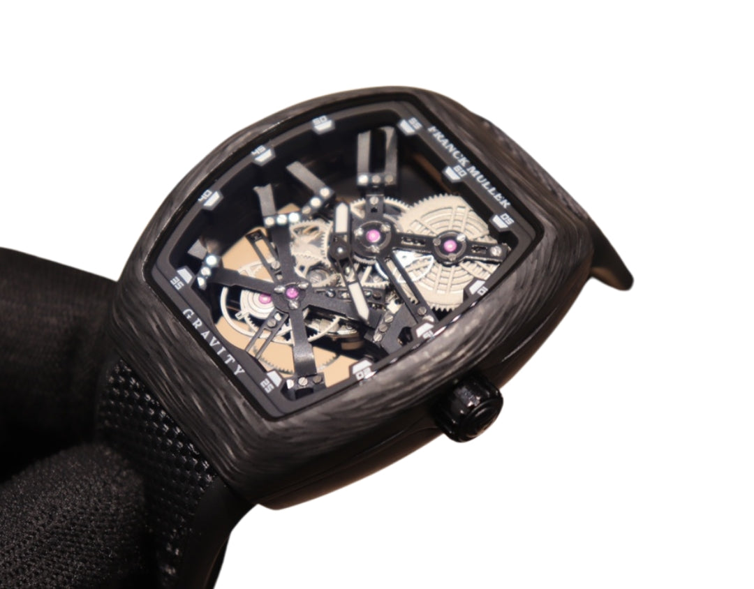 44MM Luminous Hollow-Frame Mechanical Watch – Advanced Fiber Case Design