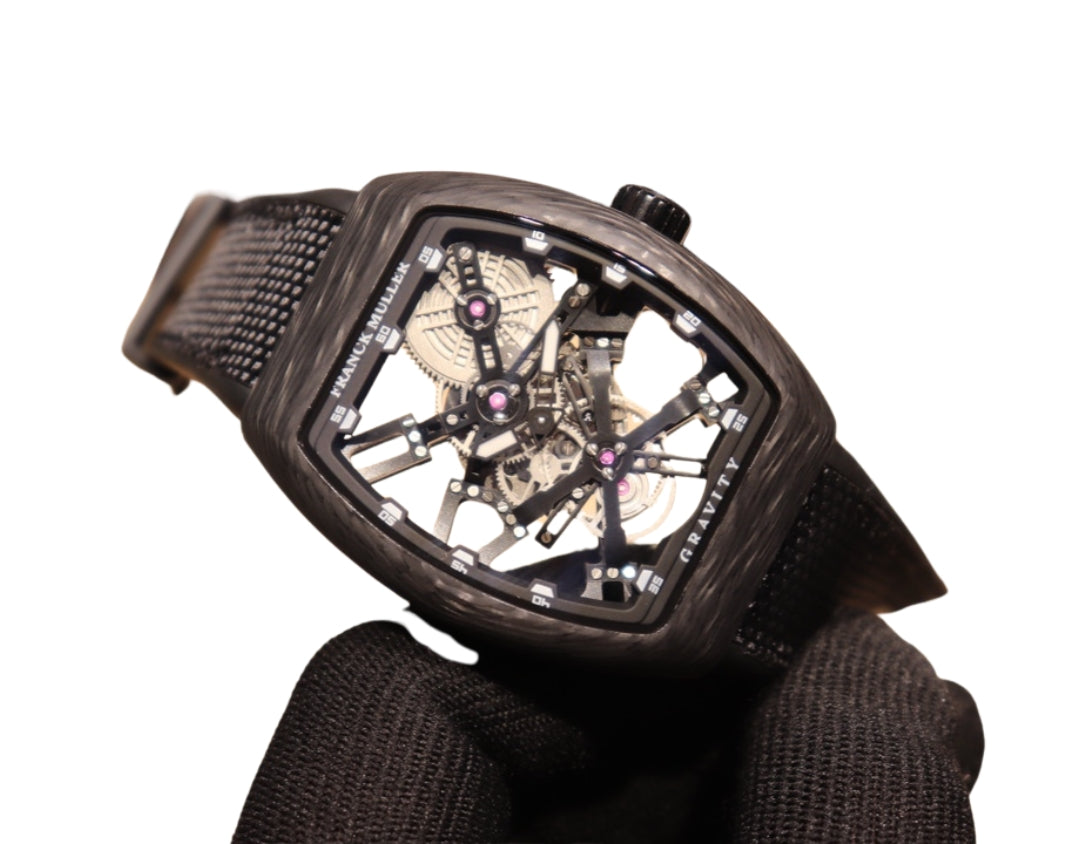 44MM Luminous Hollow-Frame Mechanical Watch – Advanced Fiber Case Design