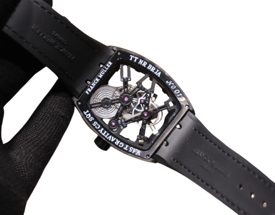 44MM Luminous Hollow-Frame Mechanical Watch – Advanced Fiber Case Design