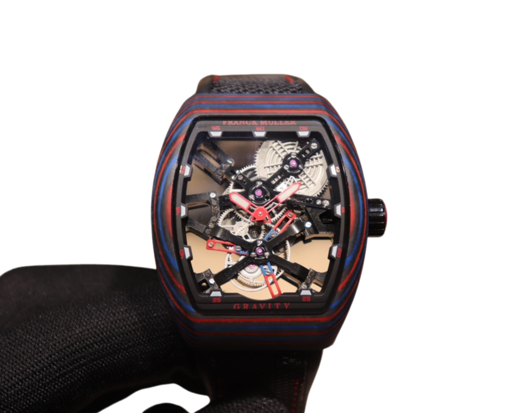 Franck Muller 44MM Vanguard Carbon Gravity Mechanical Watch