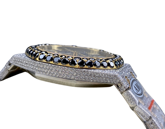 Royal Oak 15400 – Fully Iced Out (Black, Gold & Silver Tones)