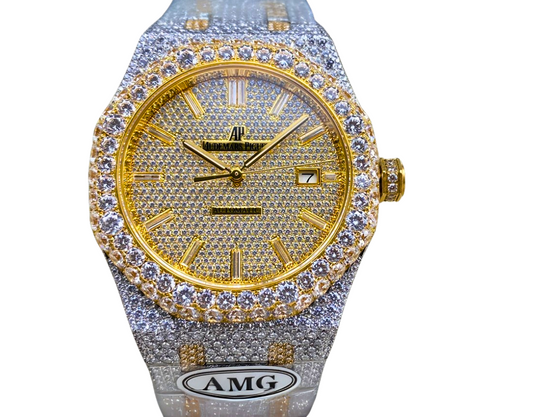 Royal Oak 15400 – Fully Iced Out (Gold & Diamond Silver)