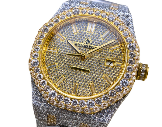 Royal Oak 15400 – Fully Iced Out (Gold & Diamond Silver)