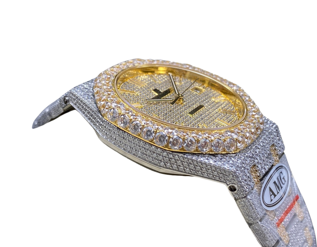 Royal Oak 15400 – Fully Iced Out (Gold & Diamond Silver)