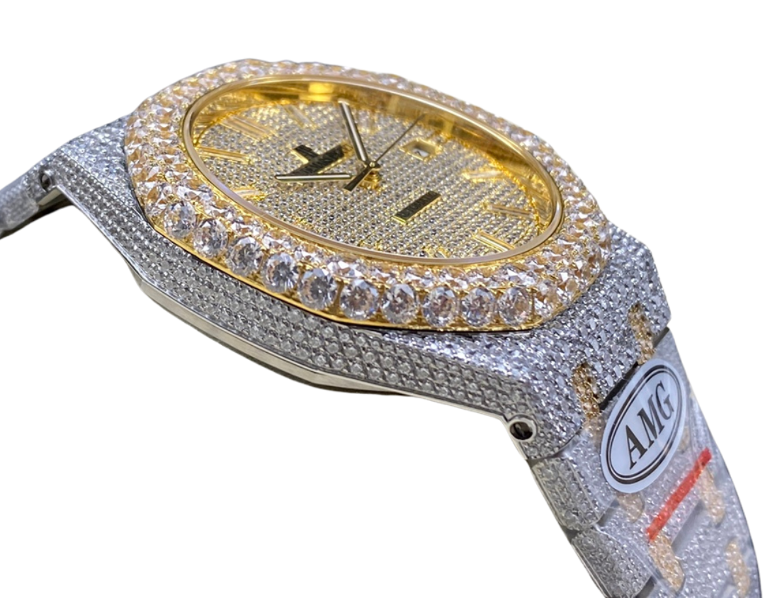 Royal Oak 15400 – Fully Iced Out (Gold & Diamond Silver)