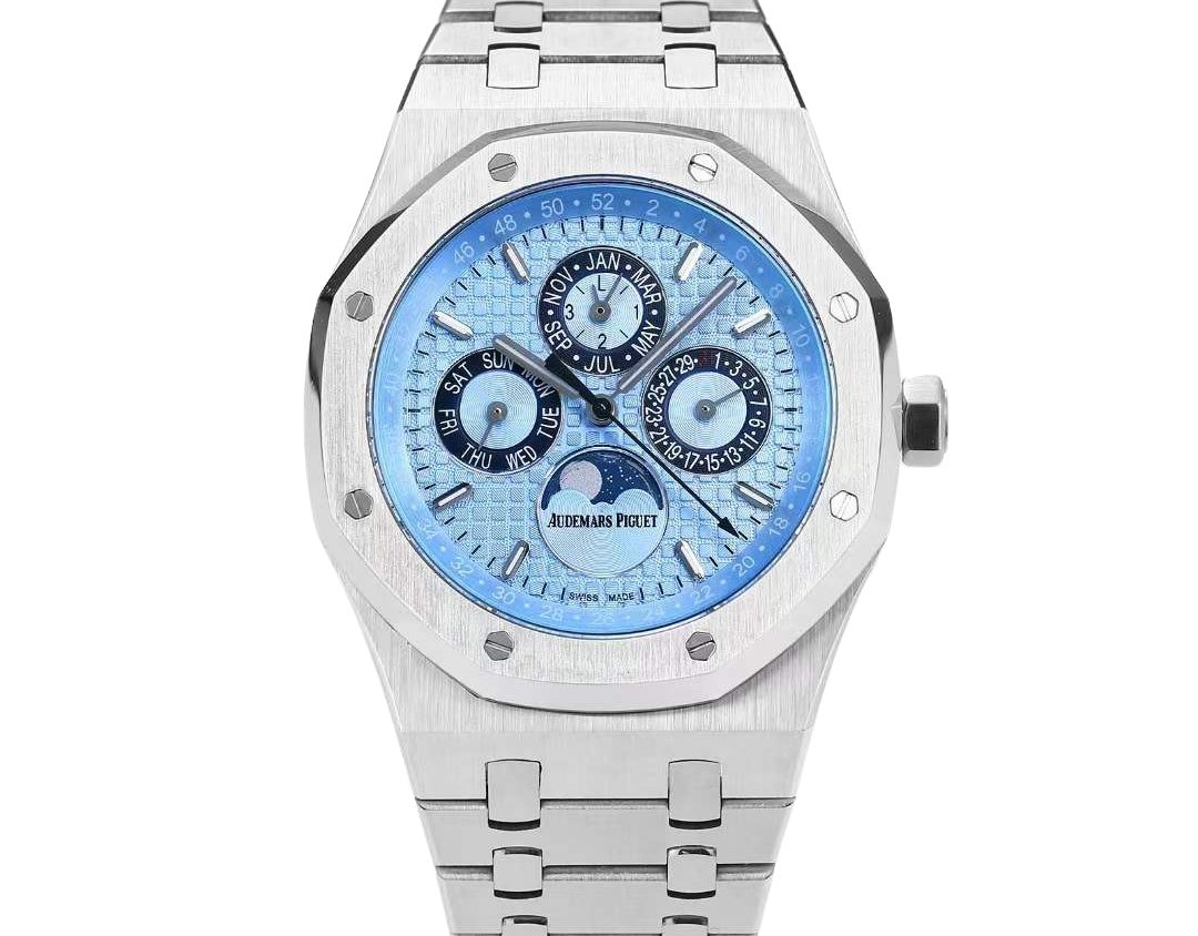 AP Audemars Piguet Royal Oak 26574 / 26606 – Silver and Sky Blue Luxury Edition