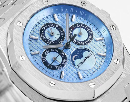 AP Audemars Piguet Royal Oak 26574 / 26606 – Silver and Sky Blue Luxury Edition