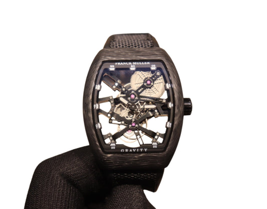 44MM Luminous Hollow-Frame Mechanical Watch – Advanced Fiber Case Design