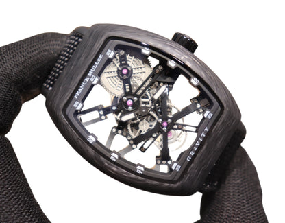 44MM Luminous Hollow-Frame Mechanical Watch – Advanced Fiber Case Design