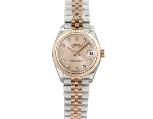 Rolex Datejust 31mm Two-Tone Rose Dial Jubilee Bracelet